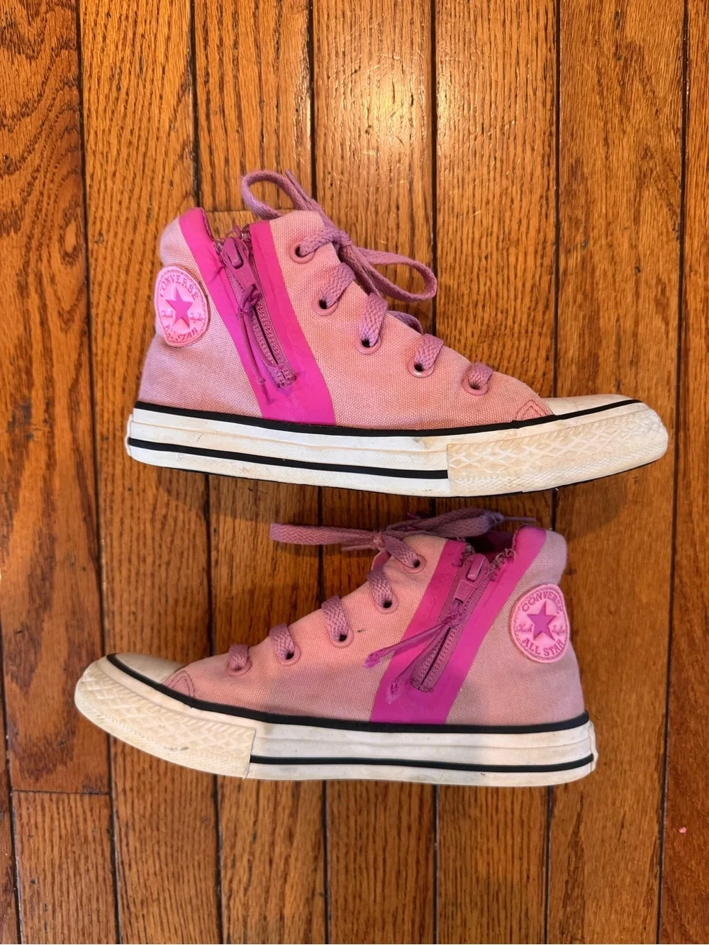 Converse Kids Pink High-Top Sneakers with Magenta Accent
